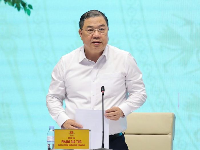 Phó Thủ tướng Thường trực Phạm Gia Túc điều hành nội dung thảo luận.