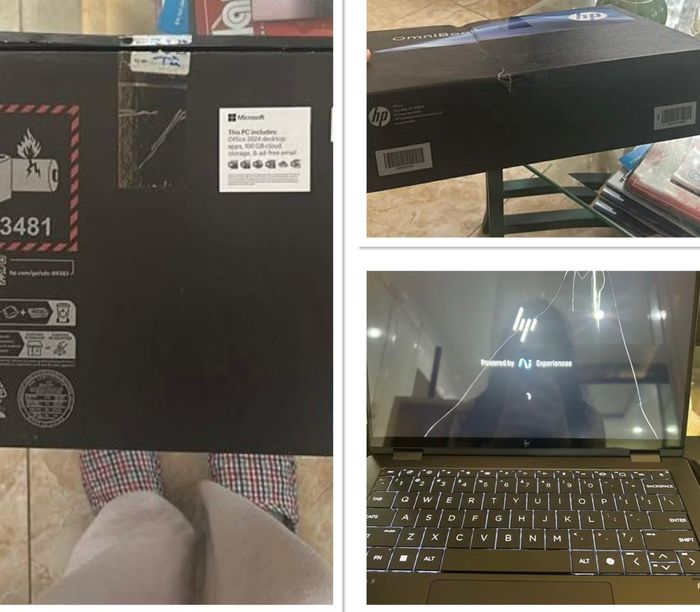 Chiếc laptop HP giá gần 36 triệu đồng mua trực tuyến xuất hiện lỗi màn hình ngay sau khi nhận hàng nhưng doanh nghiệp ban đầu từ chối đổi trả vì lý do không có video ghi lại quá trình mở hộp sản phẩm