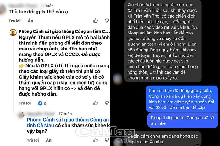 Các fanpage chính danh của lực lượng Công an trong tỉnh trở thành kênh tiếp nhận, giải đáp nhiều phản ánh, thắc mắc của người dân trên môi trường mạng.