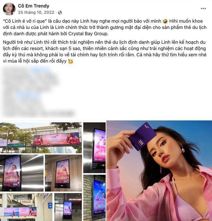 Bài đăng từ năm 2022 của Cô Em Trendy đang bị cộng đồng mạng "khui" lại.