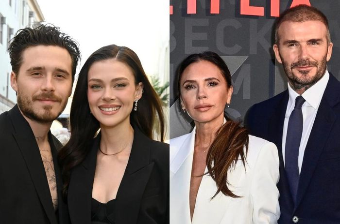 Gia đình cậu cả Brooklyn và vợ chồng Beckham. Ảnh: Independent.