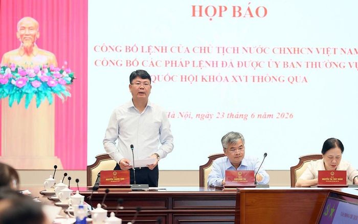 Thứ trưởng Bộ Tư pháp Nguyễn Thanh Tịnh cho biết những nội dung chính của Pháp lệnh Hợp nhất văn bản quy phạm pháp luật