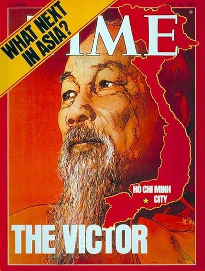 Trang bìa tạp chí Time ngày 12/5/1975, do họa sĩ Jim Sharpe thiết kế