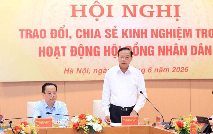 Phó Chủ tịch Thường trực HĐND thành phố Hồ Chí Minh Nguyễn Văn Thọ phát biểu tại buổi làm việc. Ảnh: MH