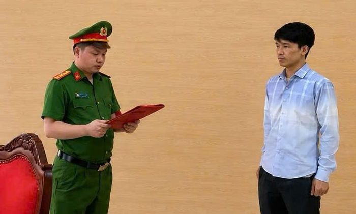 Hoàng Văn Hải tại Cơ quan Công an. Ảnh: Cơ quan Công an.