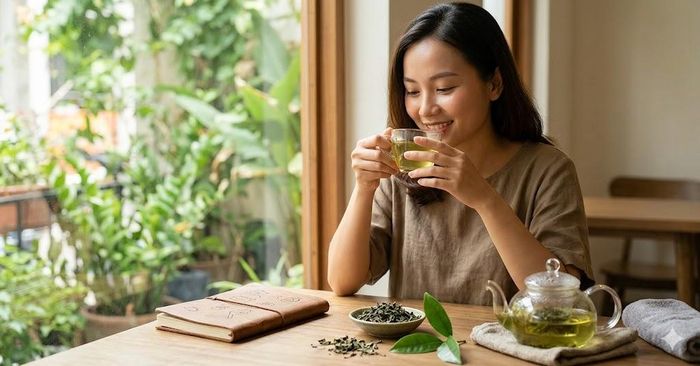 Không nên uống trà xanh khi bụng quá đói để tránh cảm giác cồn cào.