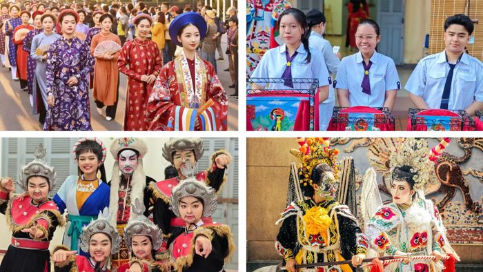  Những dự án đưa hát bội, cải lương lên sân khấu trường học của học sinh trường Phổ thông Năng khiếu, ĐHQG TP.HCM, THPT Nguyễn Thị Minh Khai (TP.HCM) hay sự kiện Bách Hoa Bộ Hành với hàng ngàn bạn trẻ mặc trang phục truyền thống xuống phố cho thấy một thế hệ biết giữ gìn nét đẹp di sản để định vị bản thân giữa thế giới phẳng. 