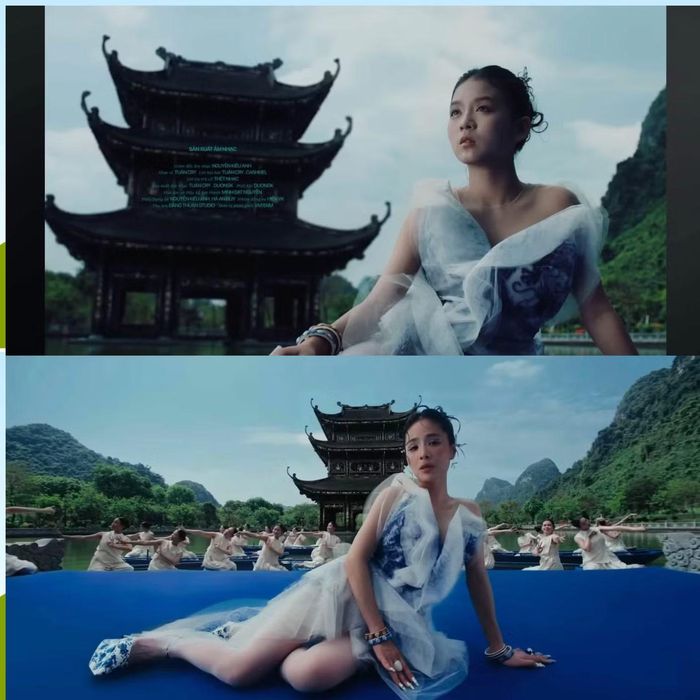  Ali Thục Phương hóa "Kiều Anh phiên bản nhí" trong MV Lá Ngọc Cành Vàng. 