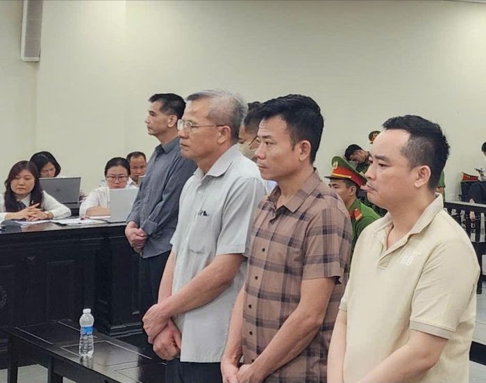 Các bị cáo tại phiên tòa. Ảnh: Hoàng Huy