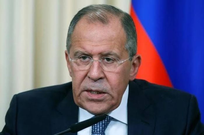 Ngoại trưởng Liên bang Nga Sergey Lavrov phát biểu tại một cuộc họp báo ở Moskva. Ảnh: Reuters