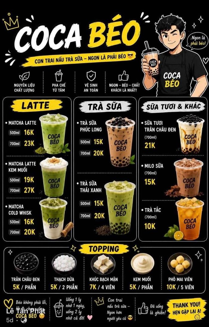 Menu do cậu bé Phát tự nghiên cứu rồi nhờ AI trang trí.