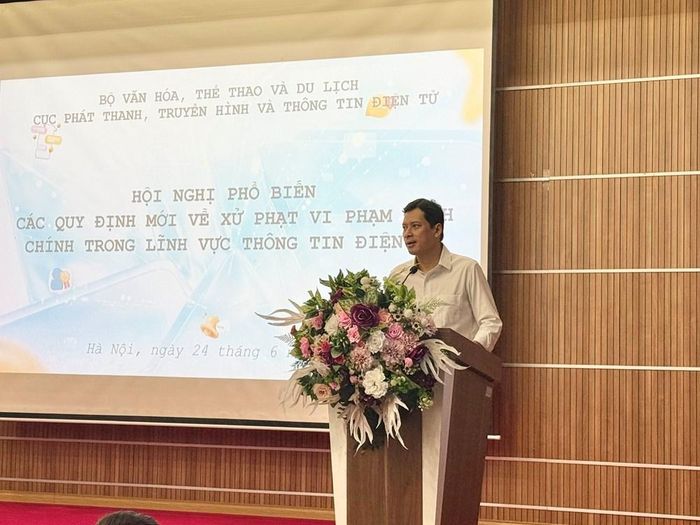 Cục trưởng Cục PTTH&amp;TTĐT Lê Quang Tự Do phát biểu khai mạc Hội nghị