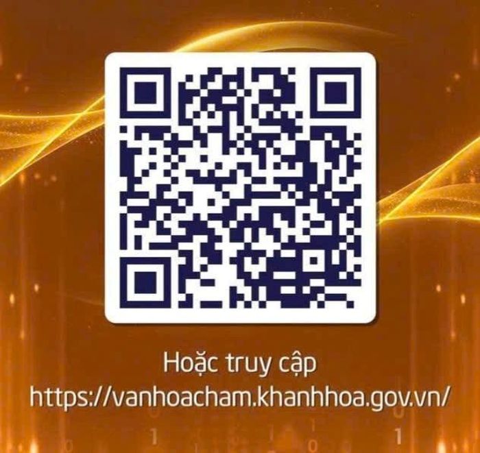 Mã QR truy cập dữ liện di sản Chăm trên không gian số