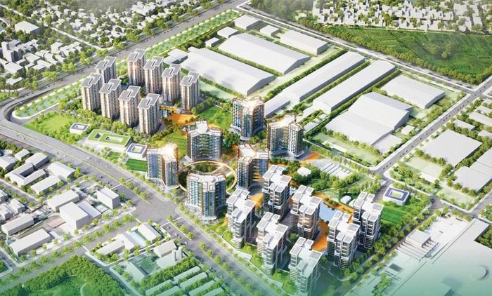 Phối cảnh một dự án Khu nhà ở cho thuê - Khu nhà ở hỗn hợp mà Thủ tướng Lê Minh Hưng bấm nút khởi công ngày 22/6. Ảnh: UBND TP Hà Nội