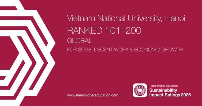 SDG 8: Việc làm và tăng trưởng kinh tế - thuộc nhóm 101-200 trong tổng số 1003 cơ sở giáo dục tham gia xếp hạng.