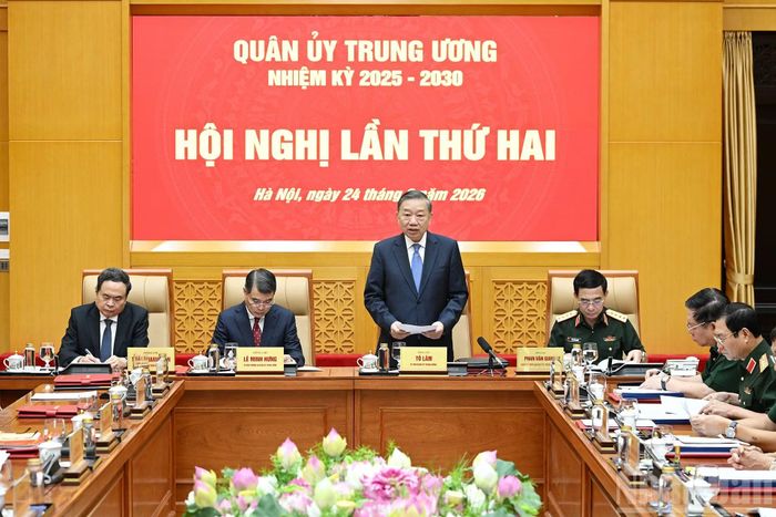 Tổng Bí thư, Chủ tịch nước Tô Lâm phát biểu chỉ đạo hội nghị.