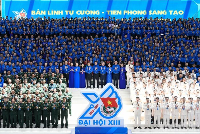 Các đại biểu tham dự phiên khai mạc Đại hội đại biểu toàn quốc Đoàn Thanh niên Cộng Hồ Chí Minh lần thứ XIII (nhiệm kỳ 2026-2031).