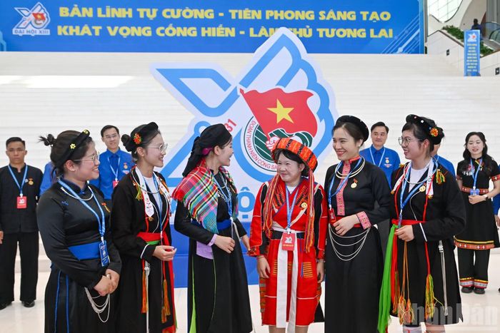 Các đại biểu thanh niên dân tộc thiểu số dự Đại hội.