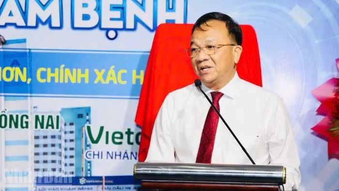 Bác sĩ Ngô Đức Tuấn - Giám đốc Bệnh viện đa khoa Đồng Nai phát biểu tại sự kiện.