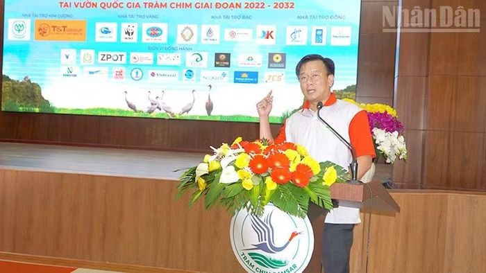 Phó Chủ tịch Ủy ban nhân dân tỉnh Đồng Tháp Nguyễn Phước Thiện phát biểu tại chương trình.