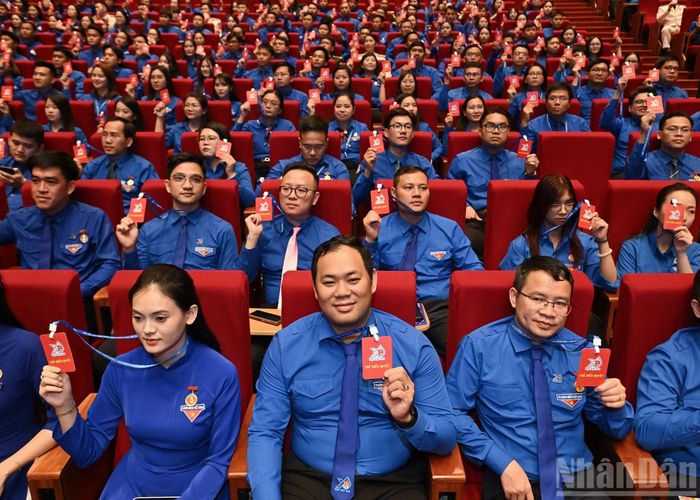 Các đại biểu biểu quyết tại phiên làm việc.