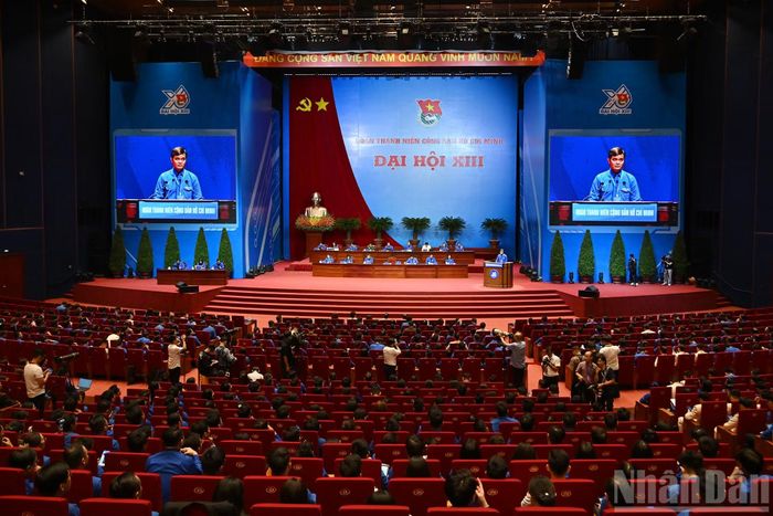 Quang cảnh phiên làm việc thứ hai Đại hội đại biểu toàn quốc Đoàn Thanh niên Cộng sản Hồ Chí Minh lần thứ XIII (nhiệm kỳ 2026-2031).