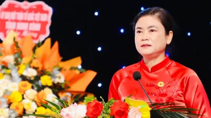Đồng chí Đỗ Thị Thu Thảo, Bí thư Đảng ủy, Chủ tịch Trung ương Hội Chữ thập đỏ Việt Nam, phát biểu chỉ đạo tại Đại hội.