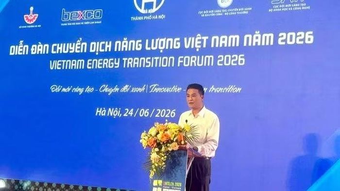 Lãnh đạo Sở Công thương Hà Nội phát biểu tại diễn đàn.