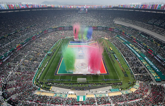 Sân vận động huyền thoại Estadio Azteca tại thủ đô Mexico City của Mexico trong ngày khai mạc World Cup 2026 và mở màn bằng trận chủ nhà Mexico gặp Nam Phi. Ảnh: AP 