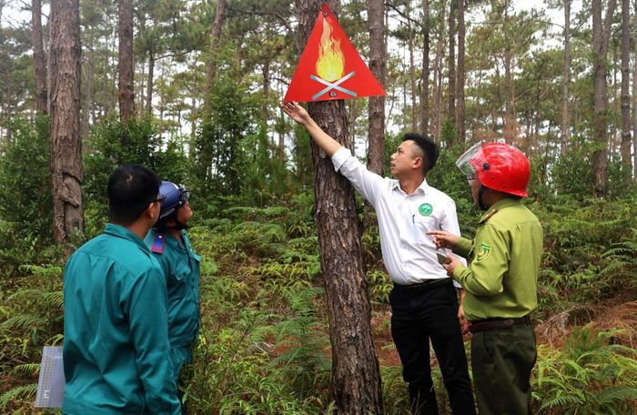 Lực lượng chức năng tăng cường tuần tra, hạn chế nguy cơ cháy rừng.