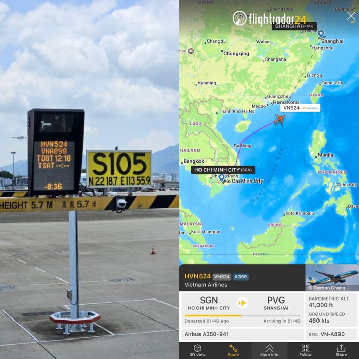  Chuyến bay của Vietnam Airlines từ TPHCM đi Thượng Hải (Trung Quốc) đã phải chuyển hướng hạ cánh xuống Hồng Công. Ảnh: VNA cung cấp 