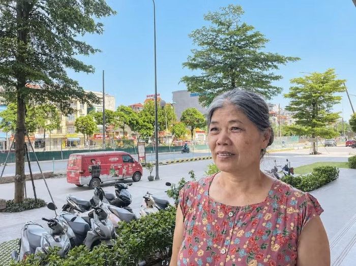 Bà Lưu Thị Ga, cư dân sinh sống cạnh đoạn đường Nguyễn Cảnh Dị.
