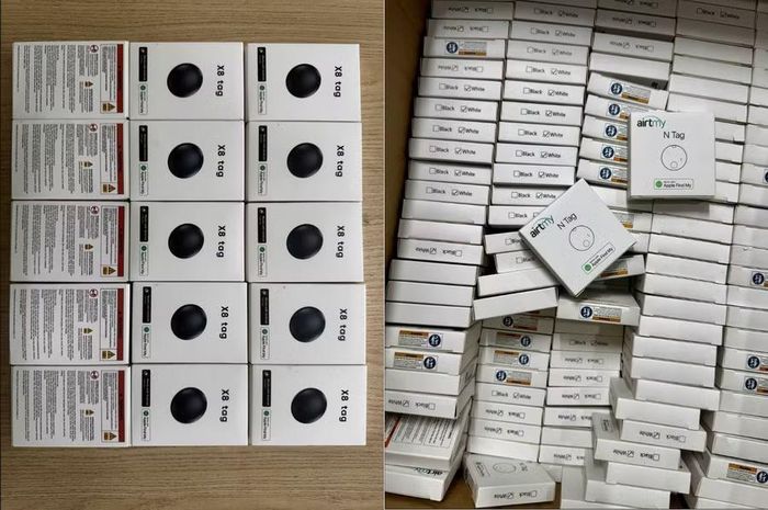Hàng chục nghìn thiết bị định vị có dấu hiệu giả mạo nhãn hiệu Apple bị lực lượng chức năng phát hiện, tạm giữ.