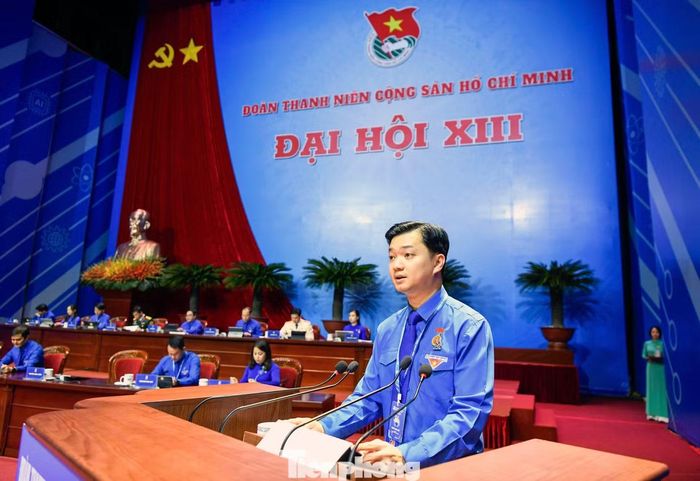 Anh Nguyễn Minh Triết phát biểu tại chương trình.