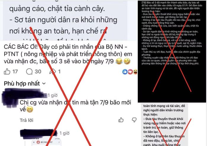 Nhiều thuê bao nhận được thông tin cảnh báo cơn bão số 3 trong chiều nay (24/6).