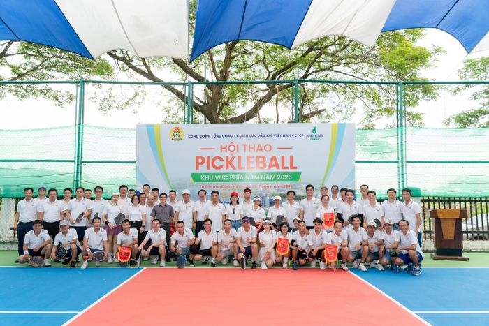 Các vận động viên tham gia Hội thao Pickleball khu vực phía Nam PV Power năm 2026.