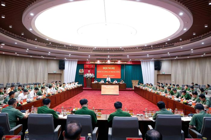 Hội nghị Đảng ủy Công an Trung ương. Ảnh: TTXVN