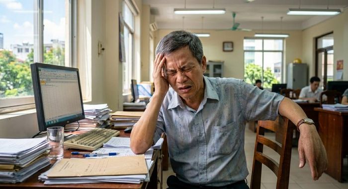 Nhiều trường hợp xuất huyết não giai đoạn sớm chỉ biểu hiện bằng triệu chứng đau đầu dữ dội (Ảnh minh họa AI)