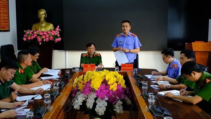  Họp liên ngành Vụ 4, VKSND tối cao với Cục Cảnh sát Điều tra tội phạm về ma túy Bộ Công an.
