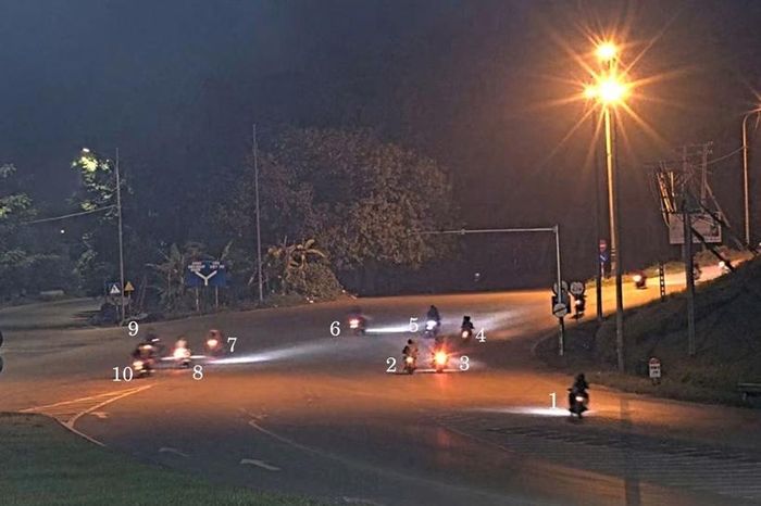  Các đối tượng di chuyển đến khu vực cầu Việt Trì. Ảnh: CAPT.