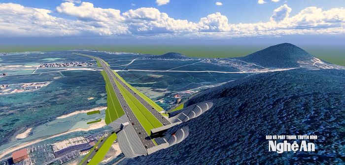Phối cảnh 1 đoạn cao tốc Vinh - Thanh Thủy. Ảnh: Thành Duy