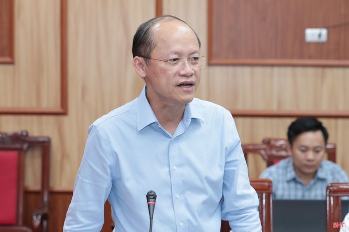 Đồng chí Nguyễn Hồng Lĩnh – Phó Bí thư Thường trực Tỉnh ủy, Chủ tịch HĐND tỉnh, Phó Trưởng ban Chỉ đạo phát biểu ý kiến tại hội nghị.