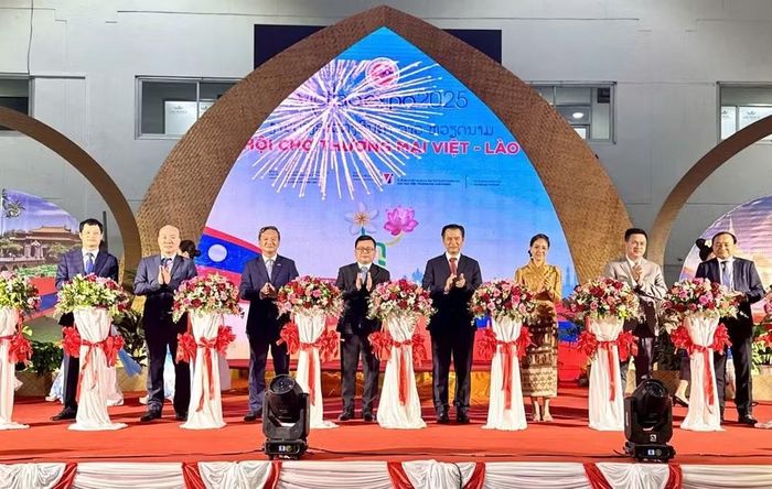 Hội chợ Thương mại Việt - Lào 2025 (VIETLAO EXPO 2025). (Ảnh: CTV/Vietnam+)