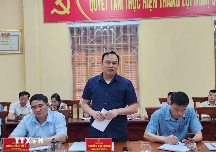 Ông Nguyễn Đại Dương, Trưởng phòng Kinh tế xã Bình Xa (Tuyên Quang). (Ảnh: Thanh Vân/TTXVN)