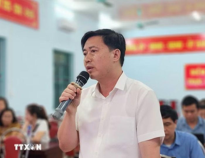 Ông Lục Hải Xuyến, Chủ tịch Ủy ban Nhân dân xã Đồng Tâm, Tuyên Quang. (Ảnh: Thanh Vân/TTXVN)