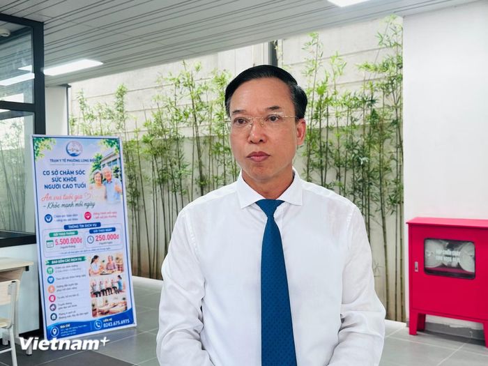 Ông Nguyễn Mạnh Hà - Bí thư Đảng ủy phường Long Biên. (Ảnh: Thùy Giang/Vietnam+)