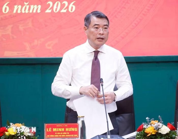Thủ tướng Chính phủ Lê Minh Hưng phát biểu. (Ảnh: Thống Nhất/TTXVN)