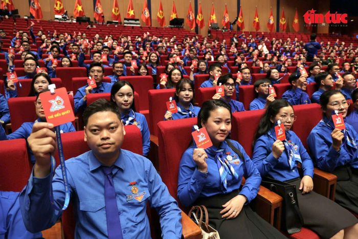 Các đại biểu biểu quyết tại đại hội.
