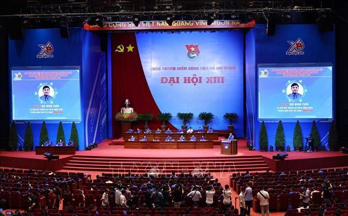 Phiên thứ nhất Đại hội Đoàn toàn quốc lần thứ XIII. Ảnh: Minh Đức/TTXVN