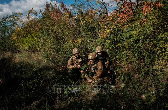 Binh sĩ Ukraine. Ảnh tư liệu: AFP/TTXVN (Ảnh không được phép chia sẻ bởi bên thứ ba)